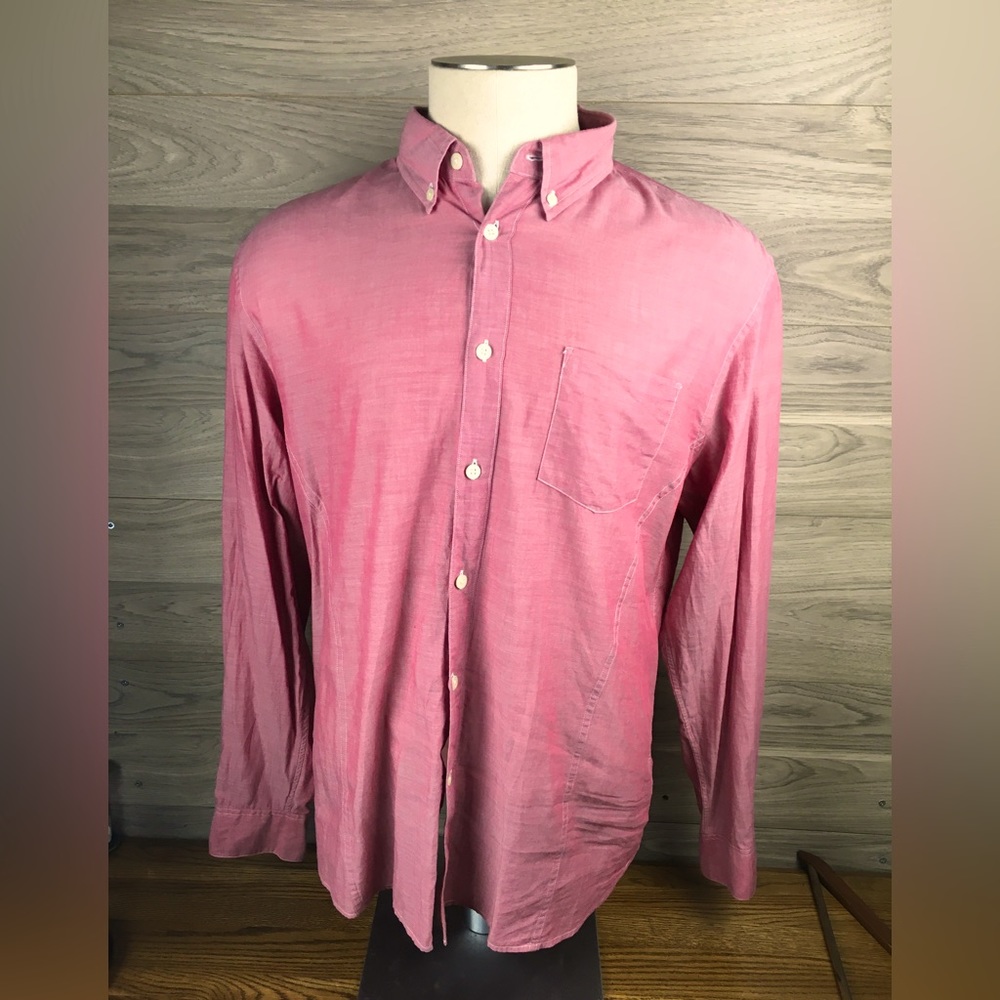 John Varvatos Men's XL Longsleeve Button Up Casual Shirt GUC Peace Sign